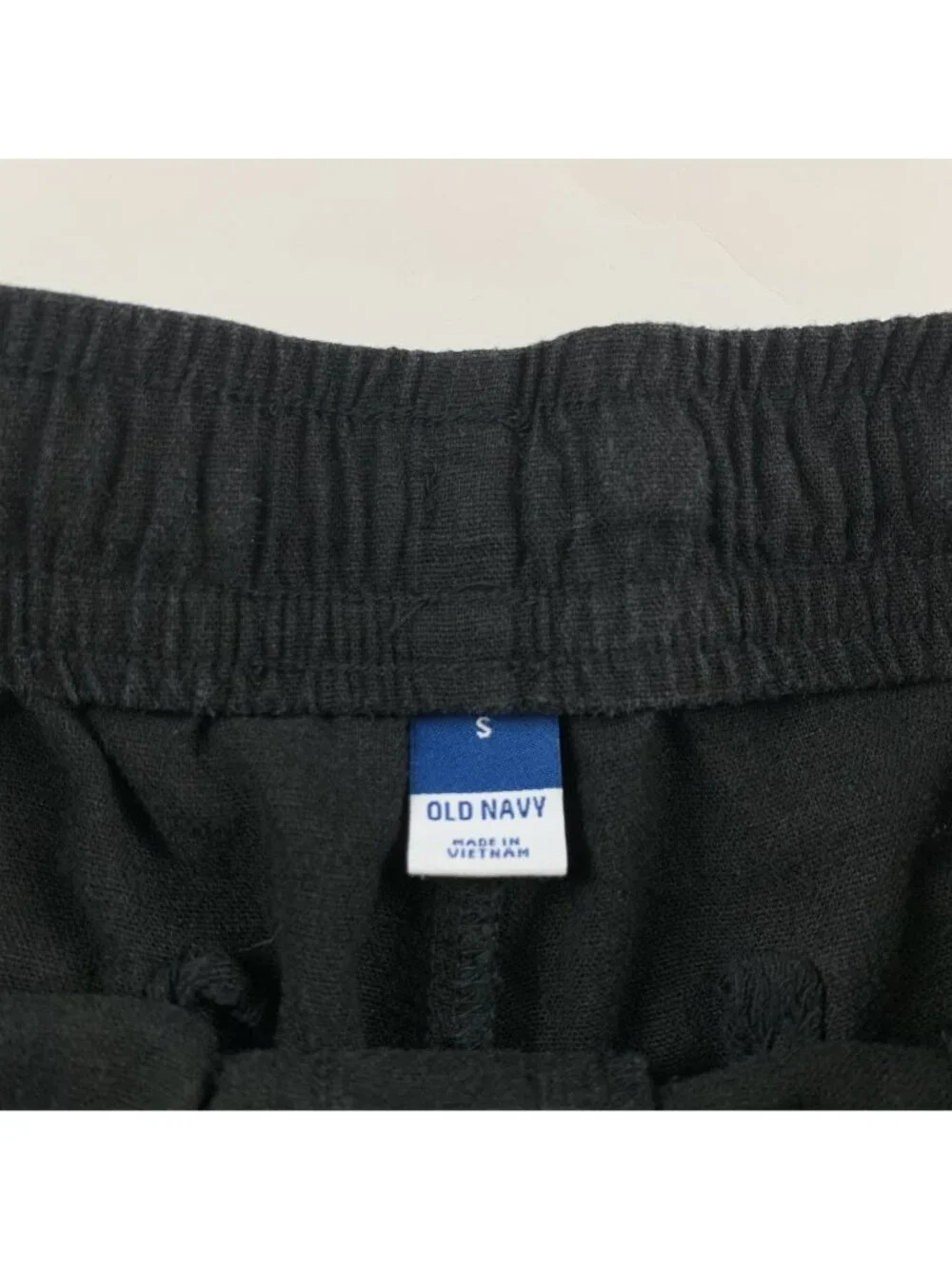 Old Navy Black Linen Blend Pull On Shorts S - Picture 3 of 5